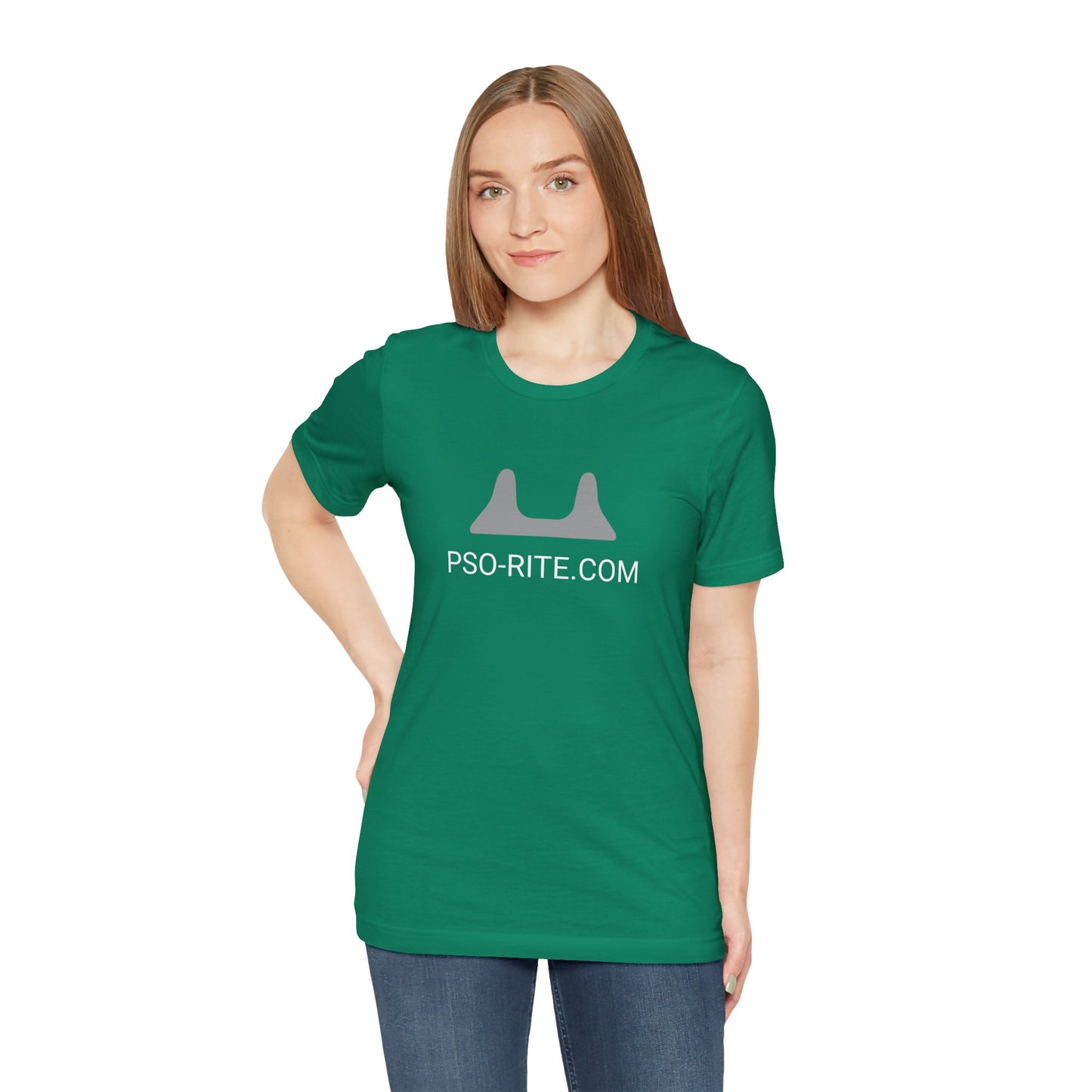 PSO-RITE Unisex Jersey Short Sleeve Tee - Front & Back Design (9 Colors)