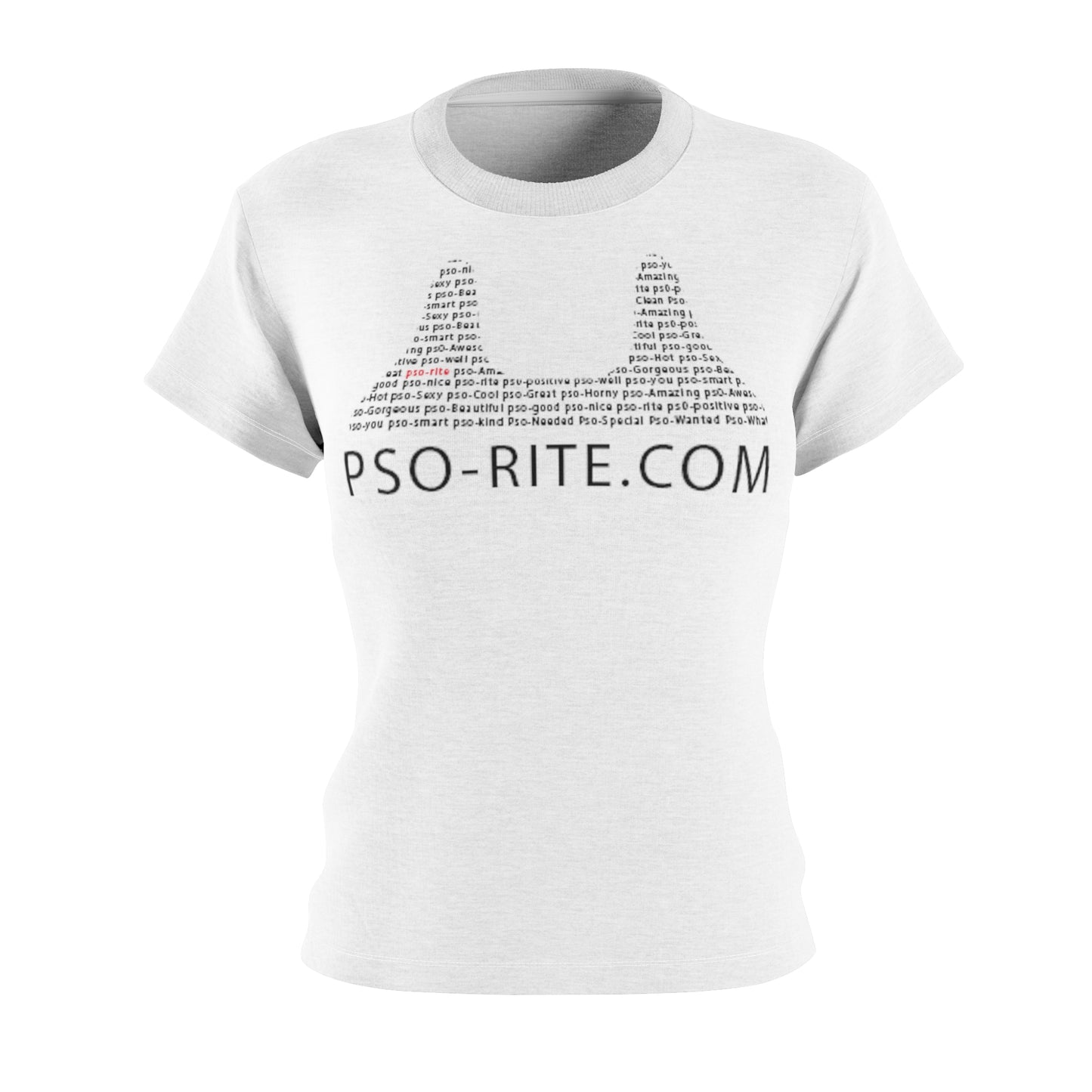 PSO-RITE Women's White Cut & Sew Tee (Small Logo)