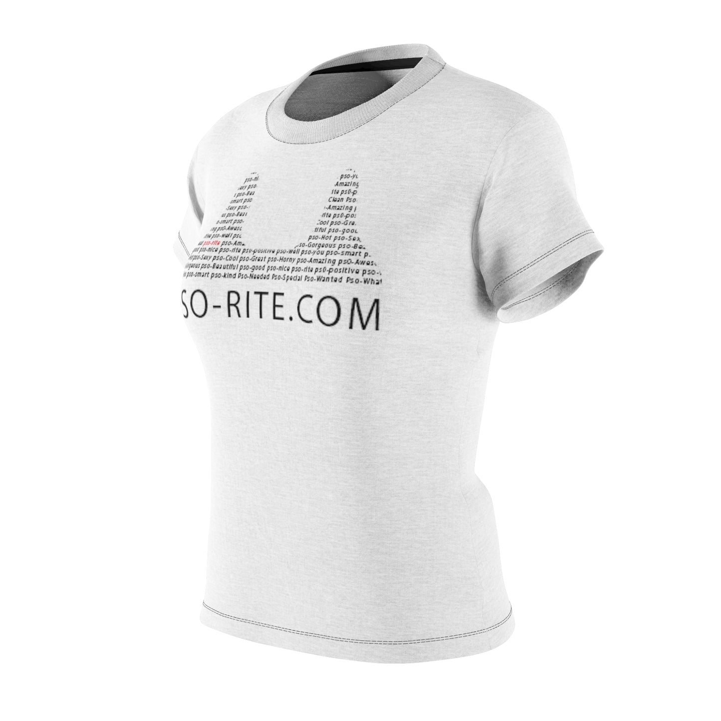 PSO-RITE Women's White Cut & Sew Tee (Small Logo)