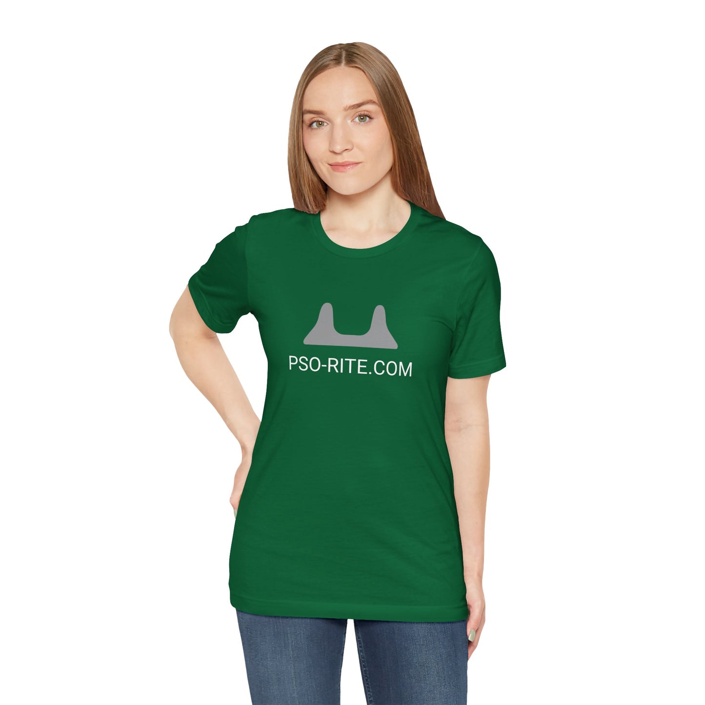 PSO-RITE Unisex Jersey Short Sleeve Tee - Front & Back Design (9 Colors)