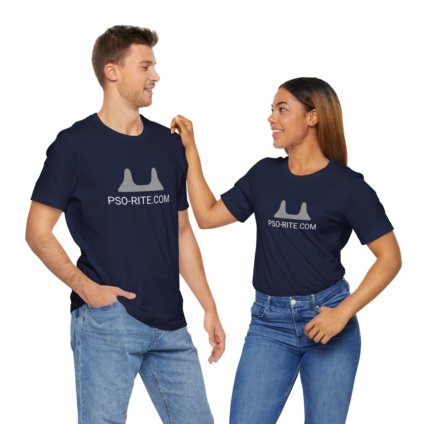 PSO-RITE Unisex Jersey Short Sleeve Tee - Front & Back Design (9 Colors)