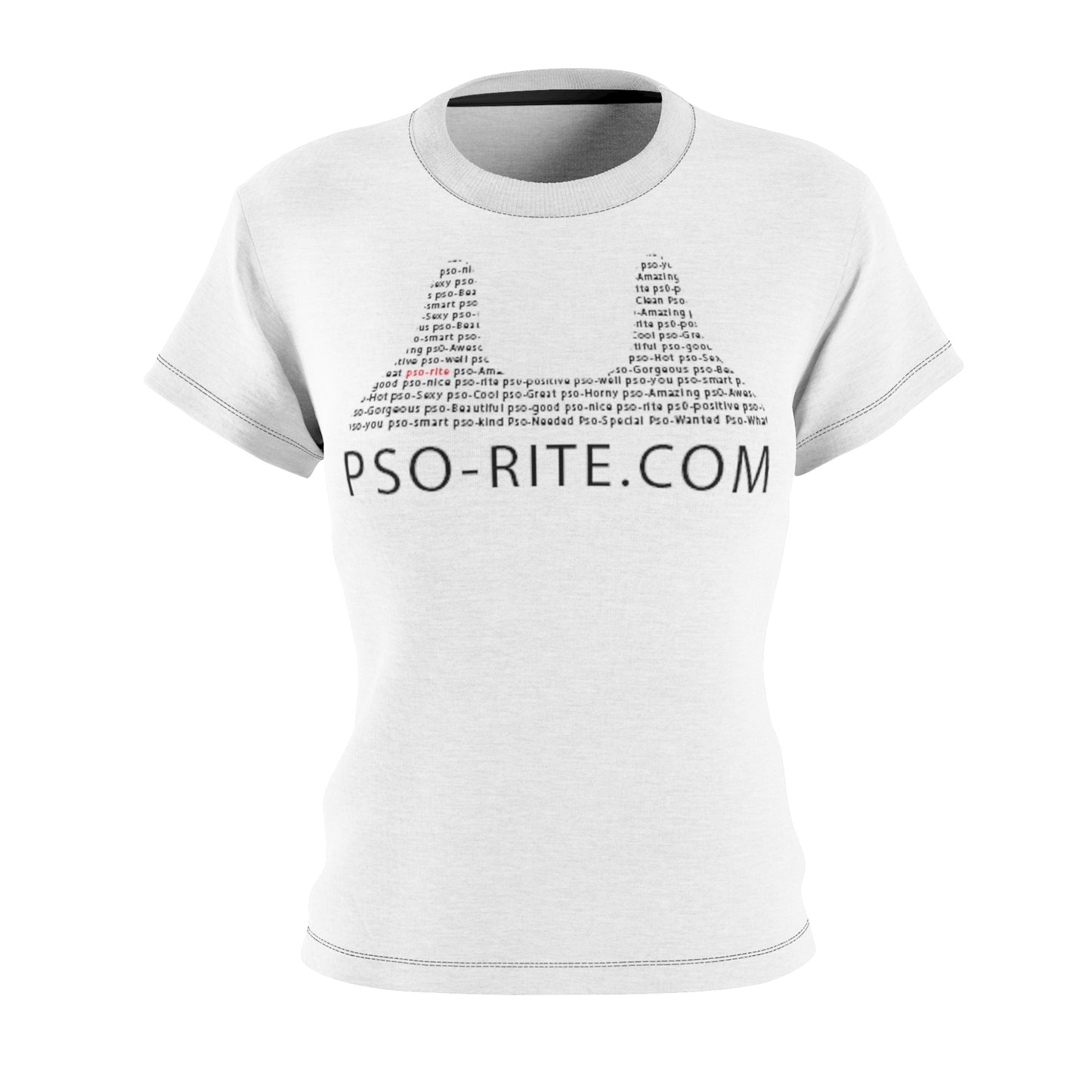 PSO-RITE Women's White Cut & Sew Tee (Small Logo)