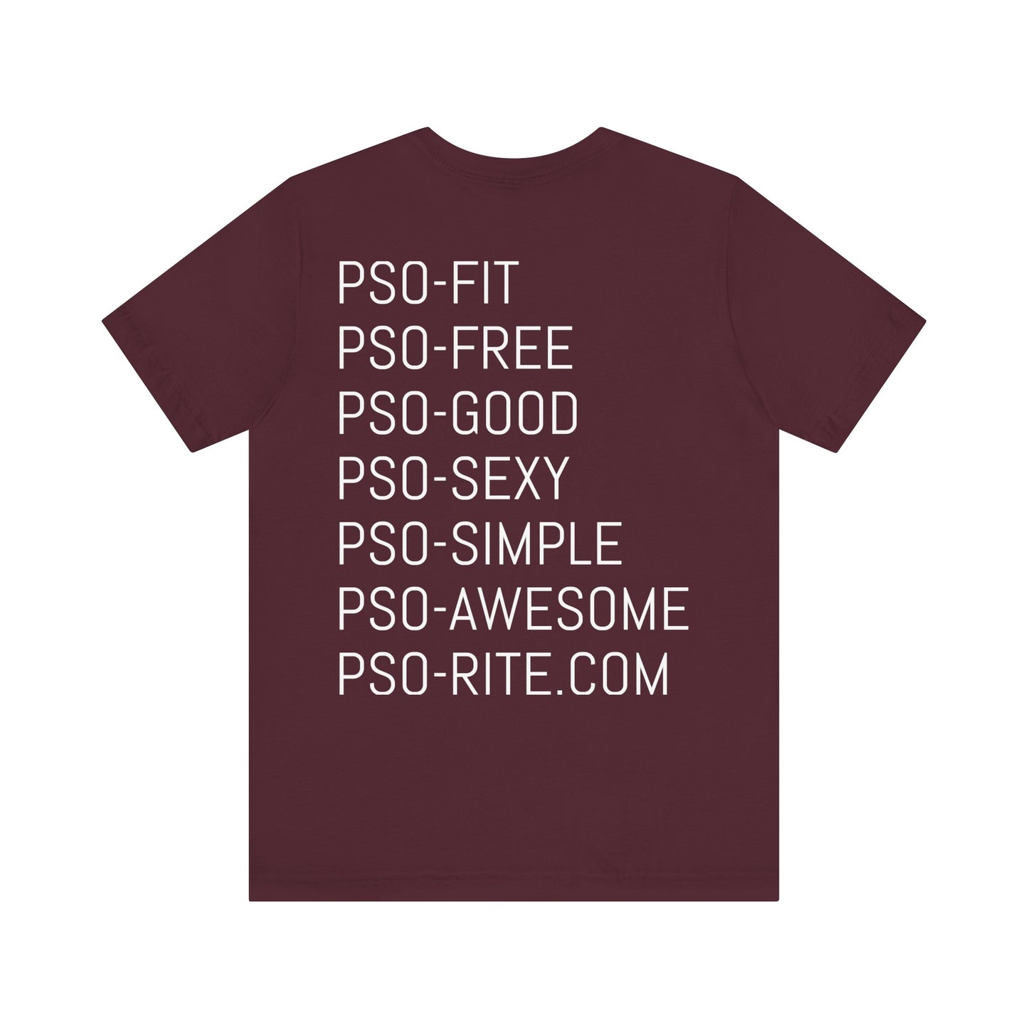 PSO-RITE Unisex Jersey Short Sleeve Tee - Front & Back Design (9 Colors)