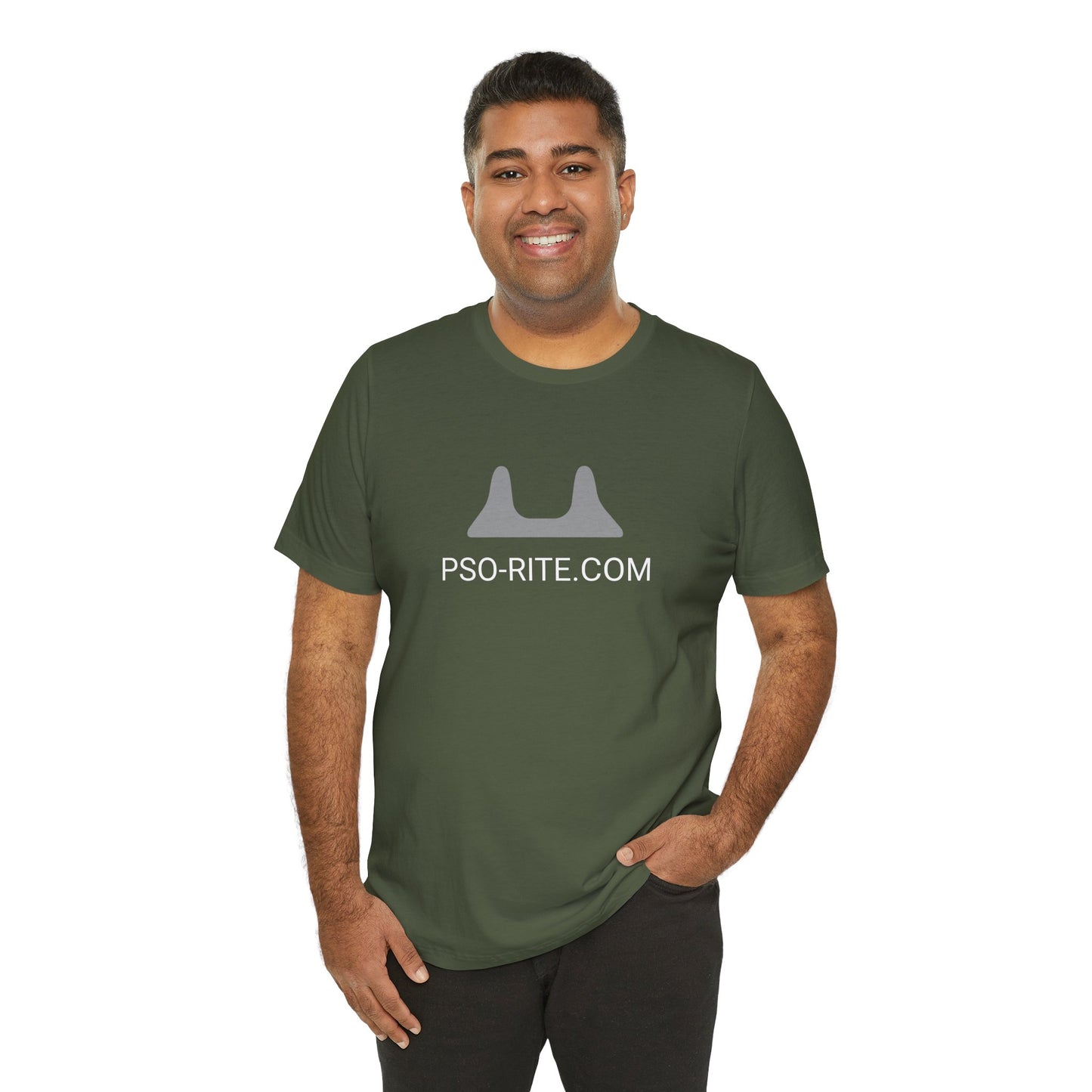 PSO-RITE Unisex Jersey Short Sleeve Tee - Front & Back Design (9 Colors)