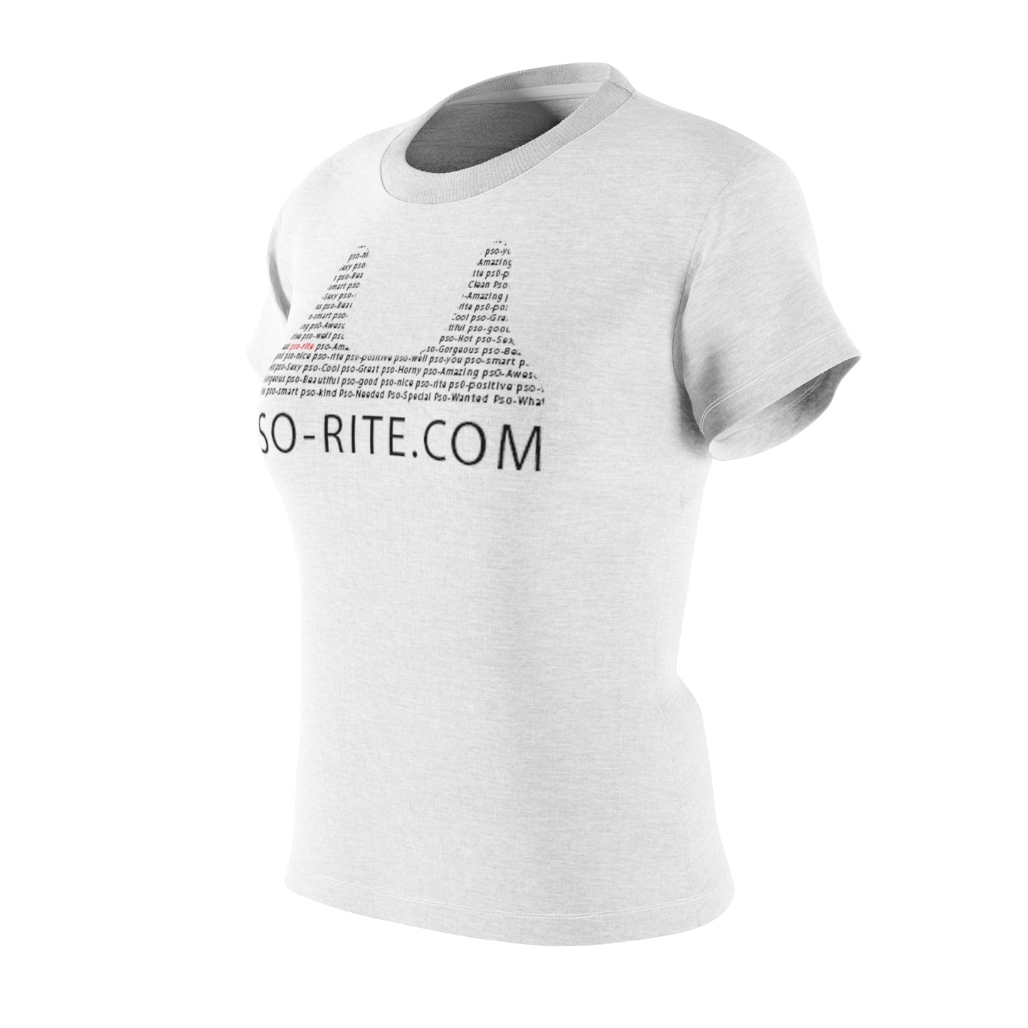 PSO-RITE Women's White Cut & Sew Tee (Small Logo)