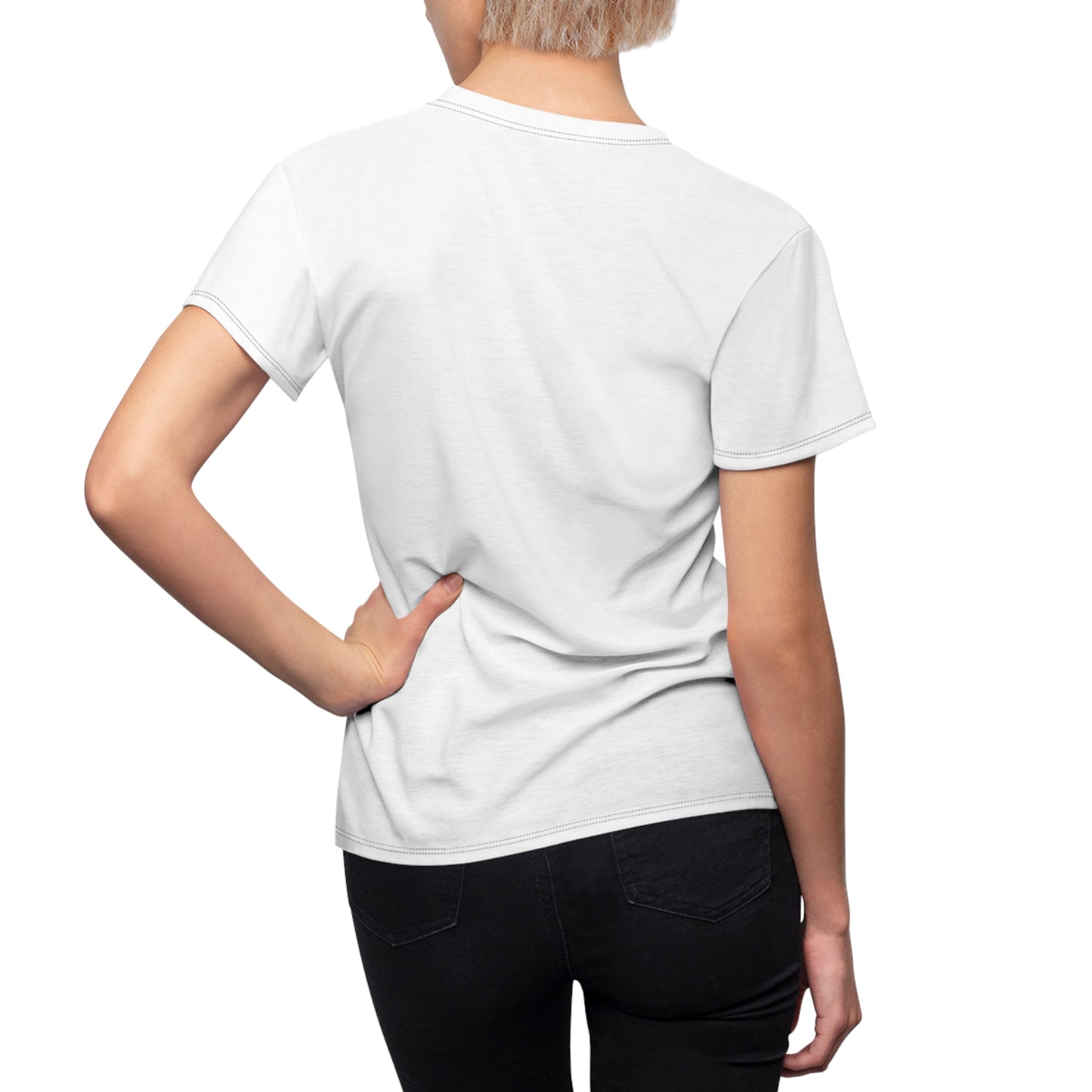 PSO-RITE Women's White Cut & Sew Tee (Small Logo)